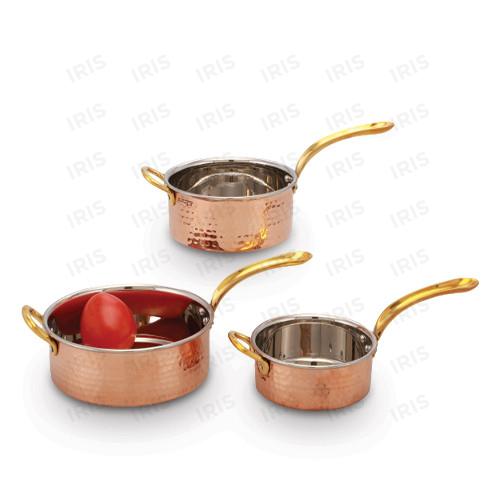 Copper-Steel-Sauce-Pans-(Wok-Handle)
