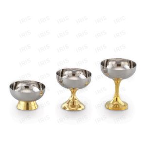 Ice Cream Cup Brass Base Hammered